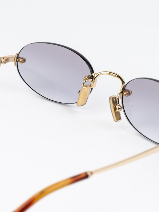 Miu Miu Women Sunglasses Gold Gradient Grey Oval MUA54S 5AK04O NEW AUTHENTIC main image 7
